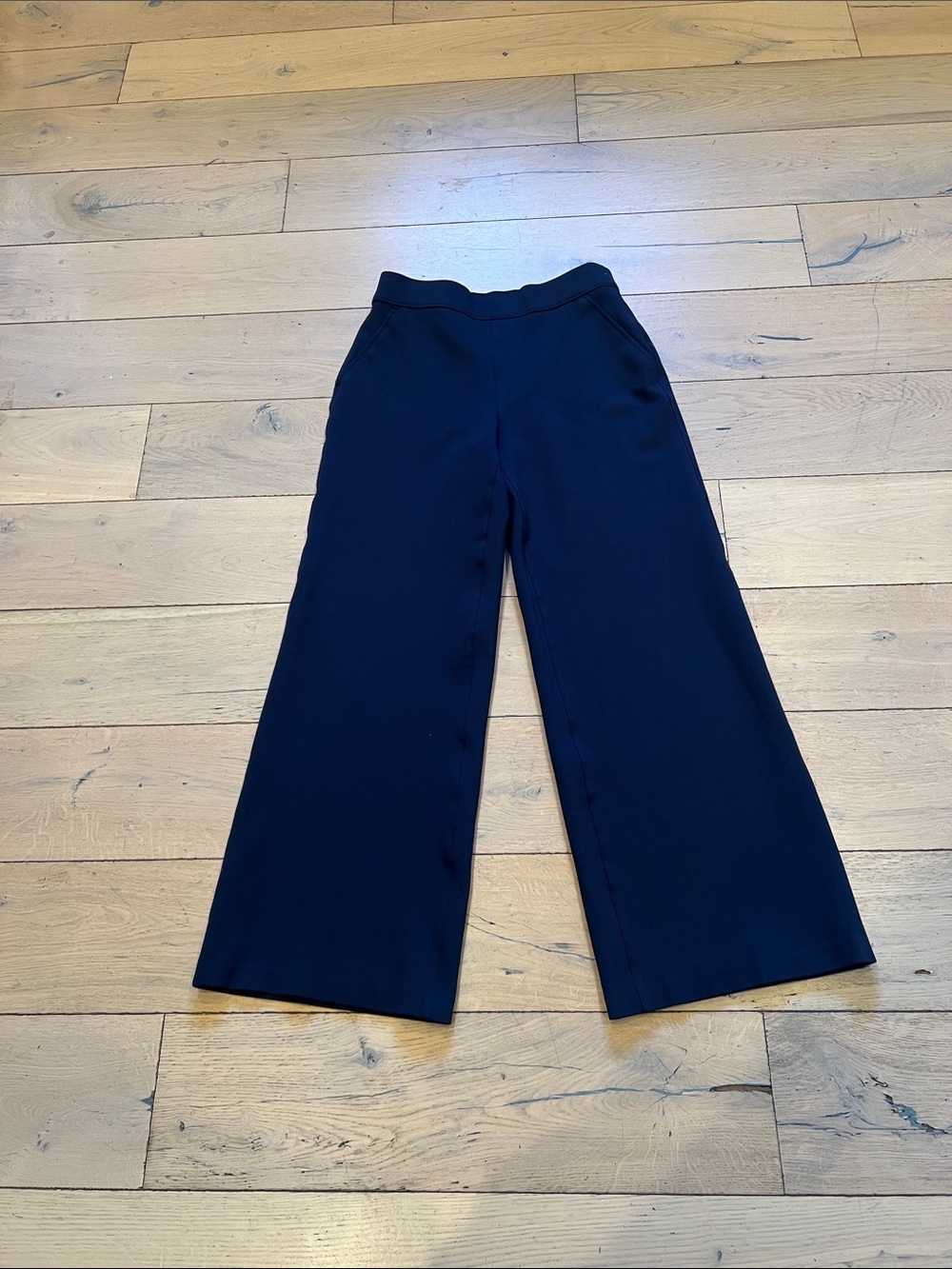 SPANX Navy Wide-Leg Ponte Pants
